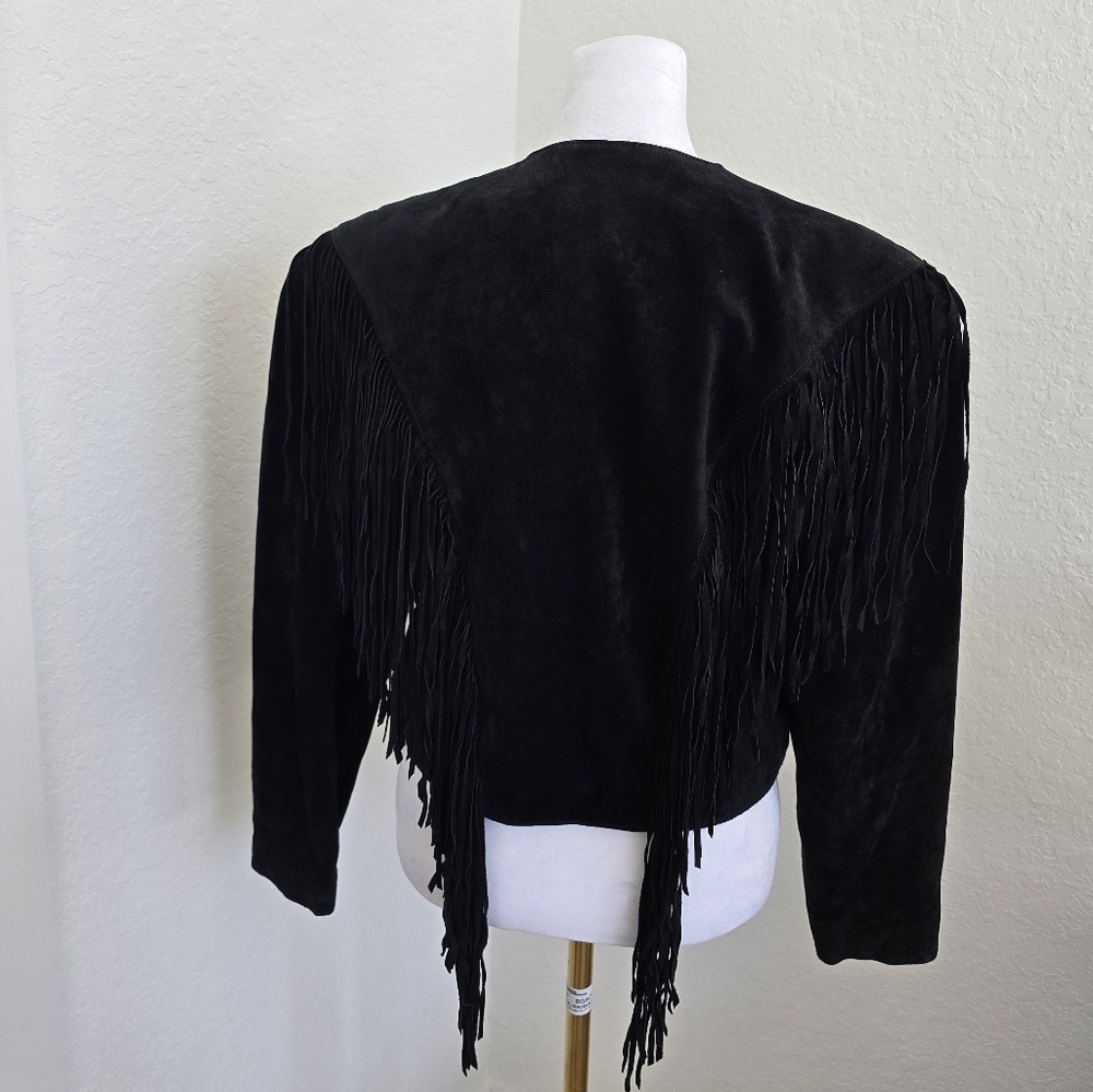 Vintage Suede Fringe Jacket 100% leather - Picture 4 of 9